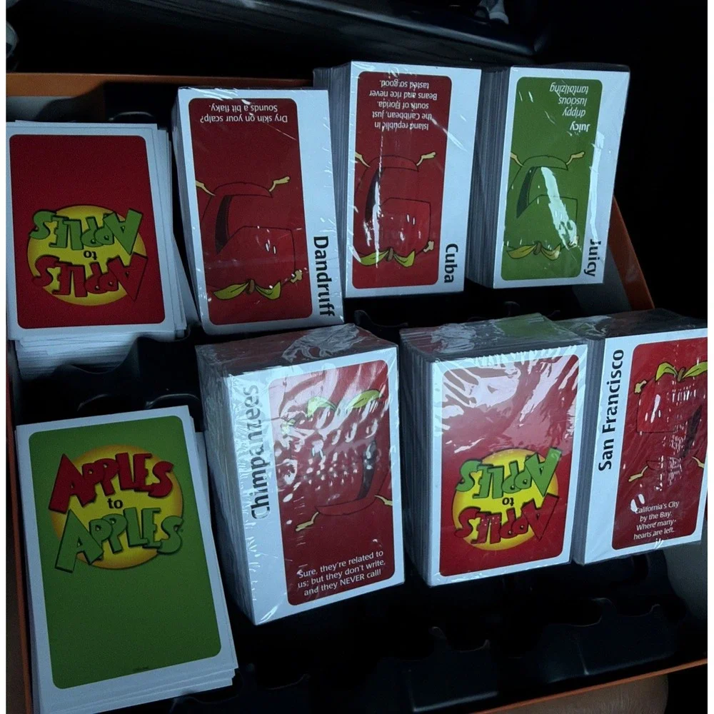 Apples to Apples Party Box 1000+ Cards Red Green Card Game Family Mattel
